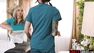 i crave watching horny masseuse lick and fuck lesbian milf's ass in hardcore oiled session