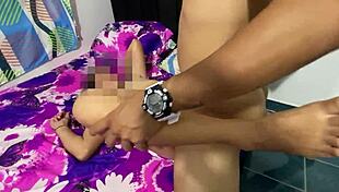 Petite 18-Year-Old Catches Stepdad Stroking And Rides His Cock Cum Covered