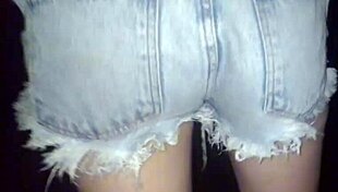 redhead teen bends over for thick cock blowjob on dark street