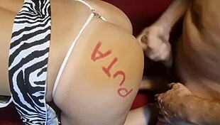 Wife's huge ass screams for cum in lingerie doggystyle with lucas