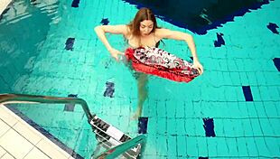 Hot Underwater Teen Marketa Strips Bikini at Pool!