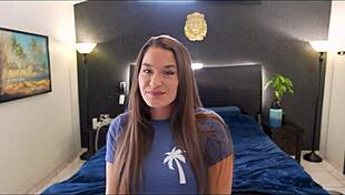 Stepmom Kendra Heart bends over for stepson taboo creampie breeding in bedroom.