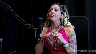 best julia fontanelli moments on podcast teasing in sheer red lingerie 😍🔥 handjobs orgasms!