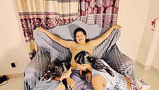 Uttaran20 Threesome Cheats Fucks Two Skinny Cumshot Girls