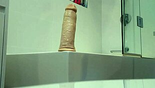 huge dildo stretches tight holes wide open