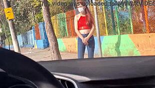 guy jerks off hard in car then hunts for more stiff cock info outdoors