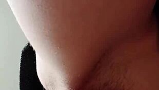 i cum hard rubbing my hairy wet pussy!