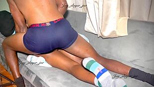 Petite Ebony Rough Cowgirl Fucked with Pussy Eating Cumshot