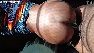 african couple pounds hardcore doggystyle on sheer homemade video