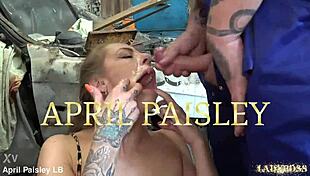 Mechanic's double anal pounding turns breakdown into sloppy gaping whore fest