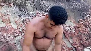 Wife's Beach Nudist Adventure: African Lover Creampies Her in Public Sun