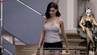 ms denvers strips to stockings for taboo milf game tease