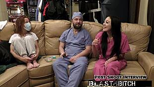 blaire celeste sucks patient cock then pussy creampied nurse pov