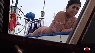 Boat Pickup Turns Wild as I Bend Over Two Asian Bikini Milfs for Creampie Doggystyle Group Fuck