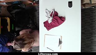 Intensive Strip Search On Cute Shoplifter Suspect Bent Over